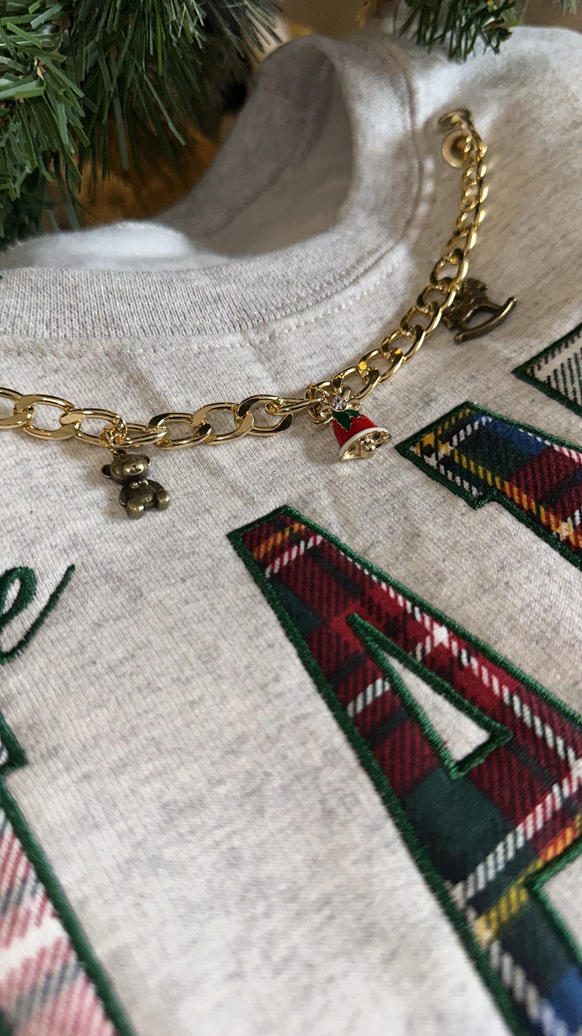 The Land X-Mas Flannel Crewneck