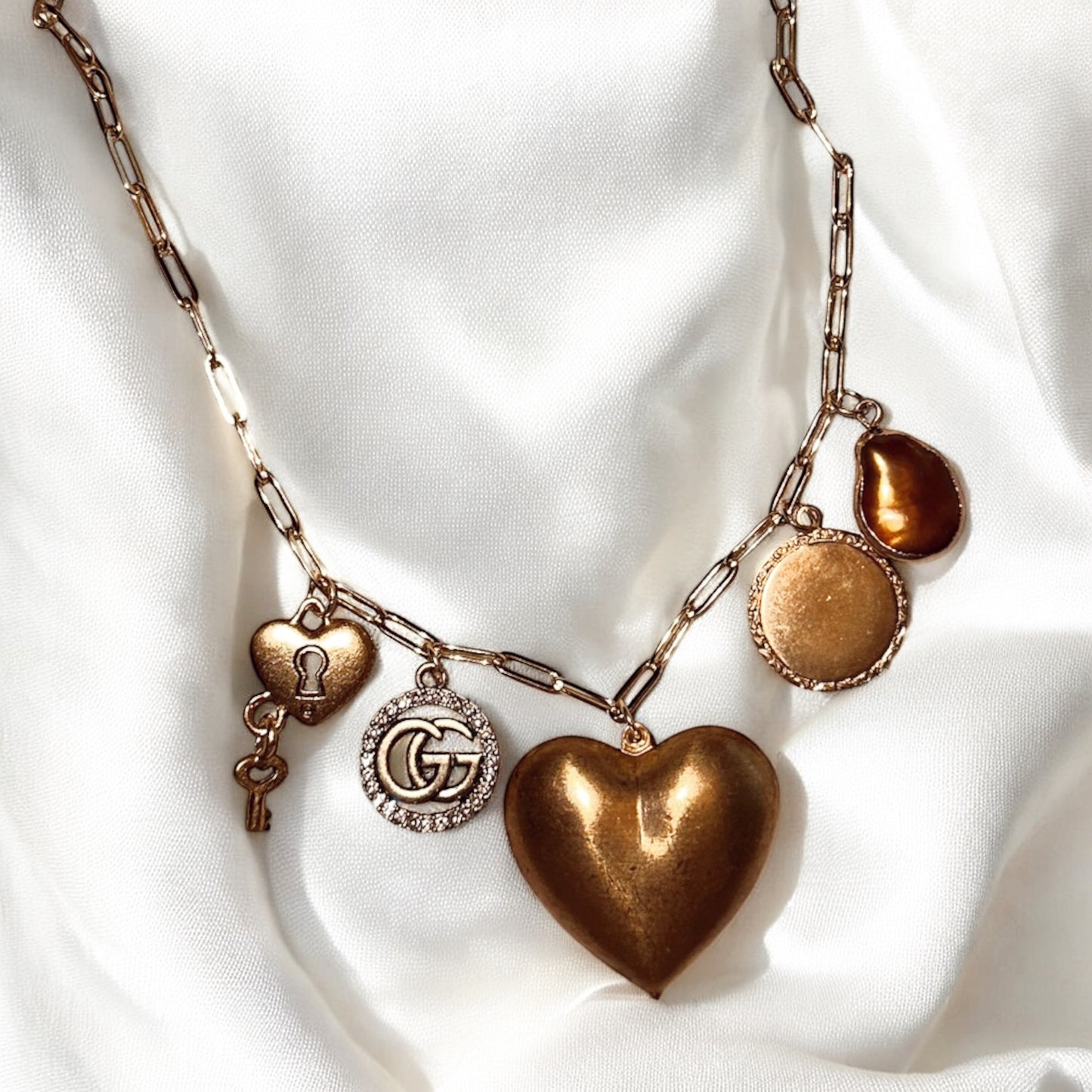 Gucci Puff Heart Charm Necklace