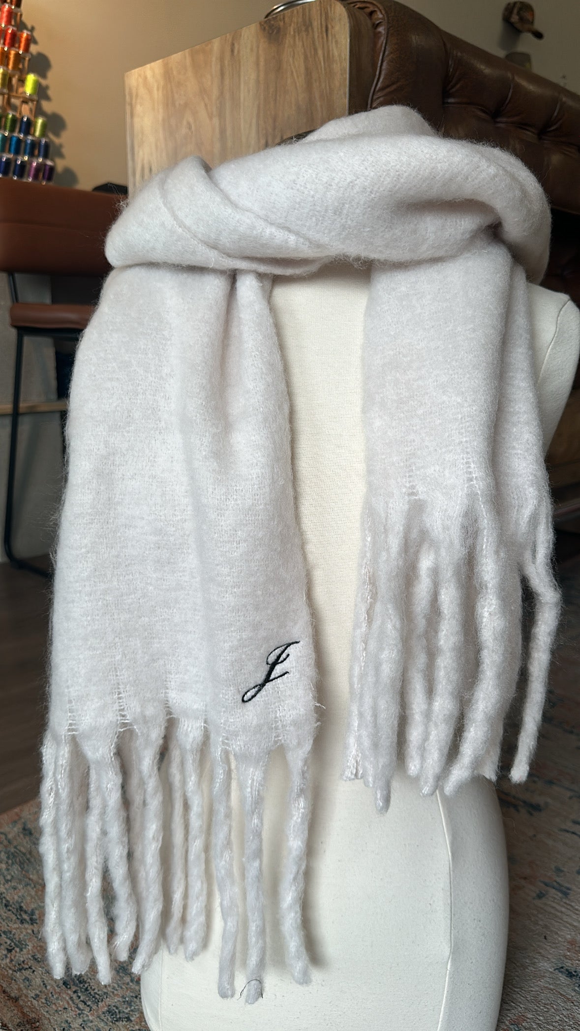 Chunky Cream Scarf