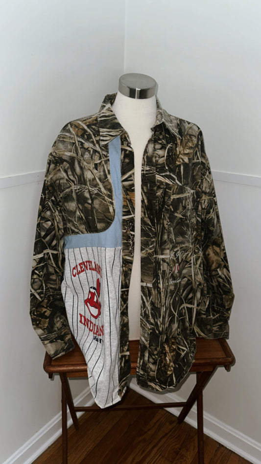 Upcycled Indians Camo Jacket