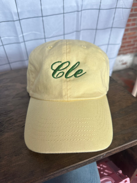Butter Yellow Cle Script Dad Hat