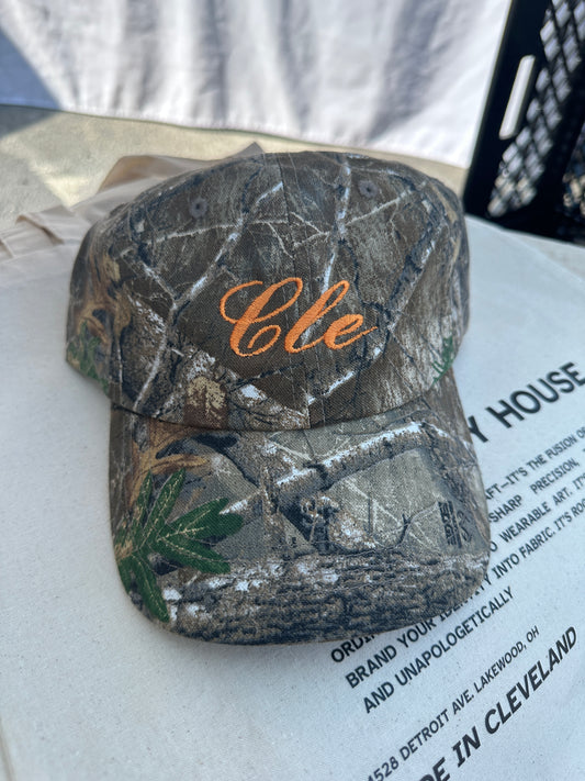 Cle Camo Script Hat