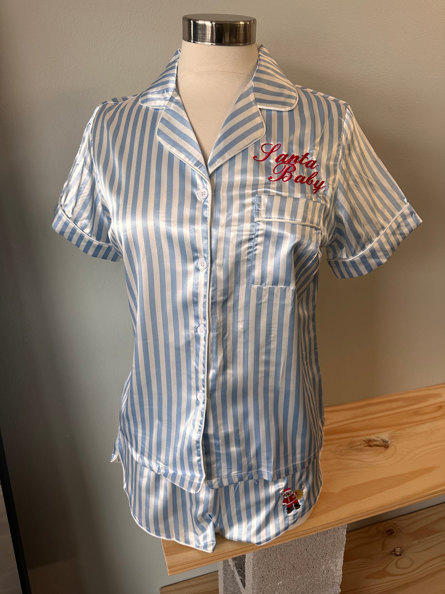 Santa Baby Silk Sleep Set